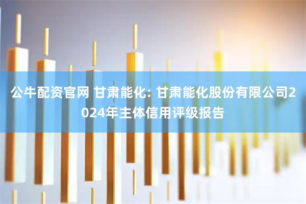 公牛配资官网 甘肃能化: 甘肃能化股份有限公司2024年主体信用评级报告