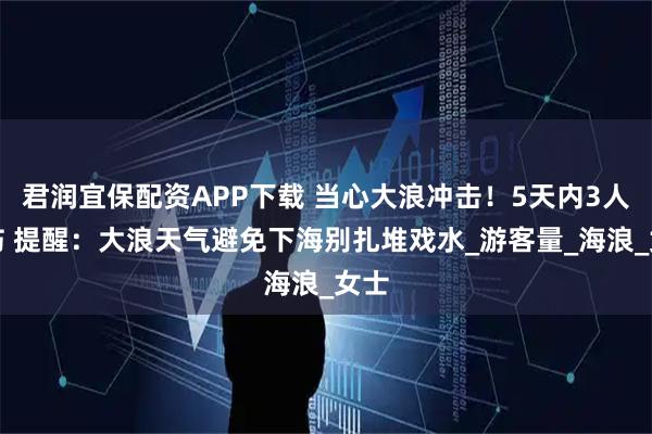 君润宜保配资APP下载 当心大浪冲击！5天内3人受伤 提醒：大浪天气避免下海别扎堆戏水_游客量_海浪_女士